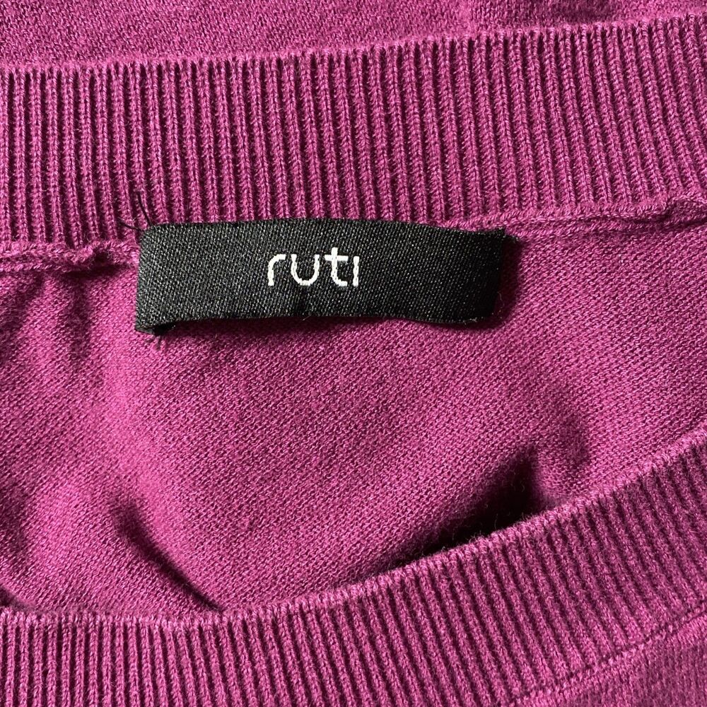 Ruti Shirt Womens XS S French Plum Pink Sharkbite Asymmetric Flowy Chic Grown Up - Picture 7 of 9